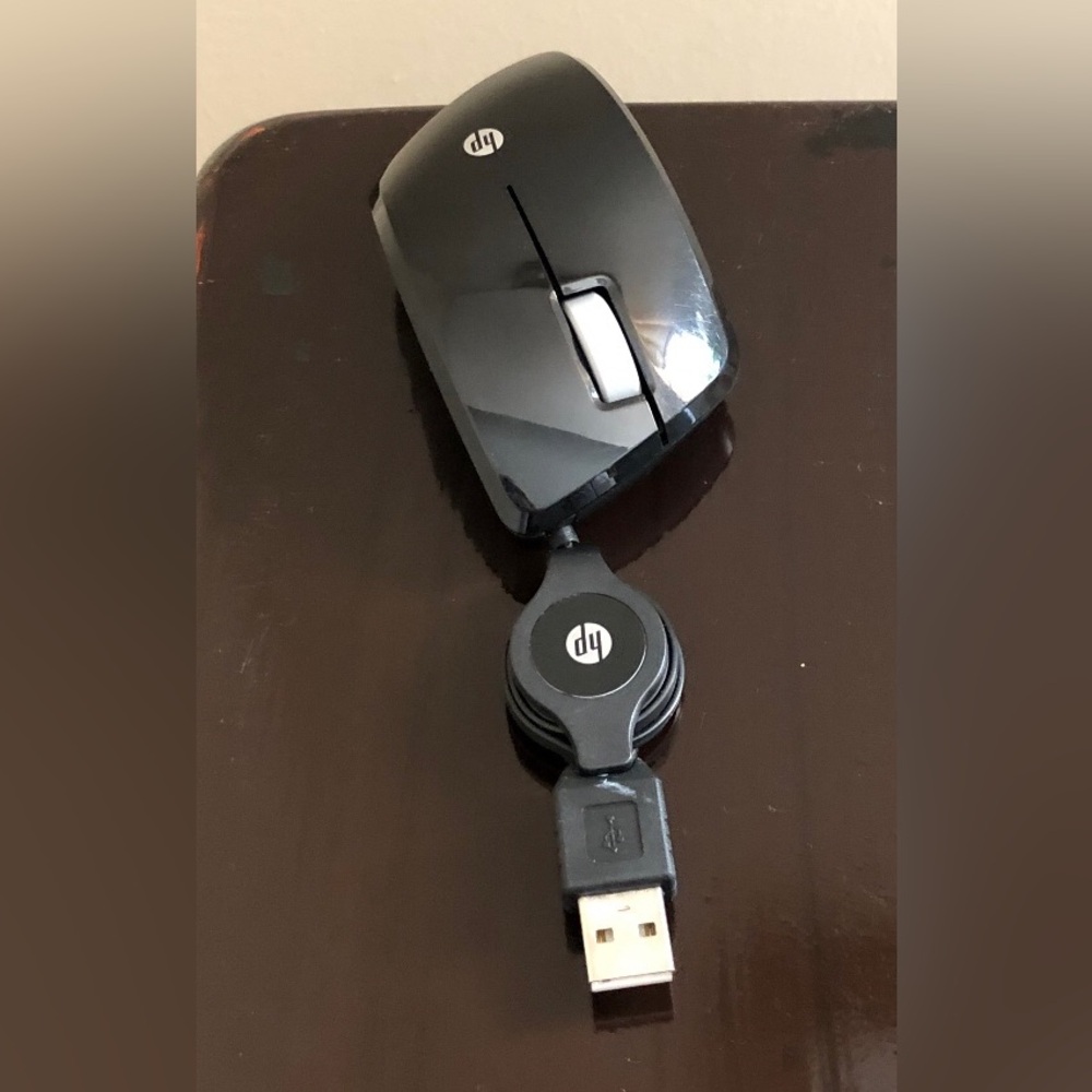 Rechargeable -Retractable USB HP Mobile Mouse Wired
